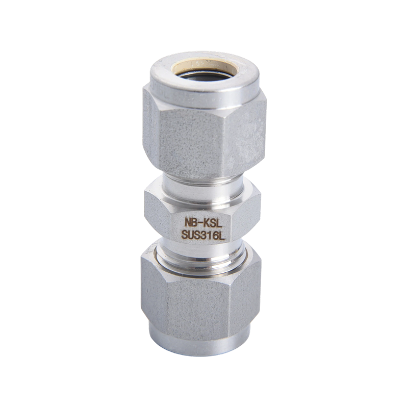 316L Stainless steel compression fitting straight connector