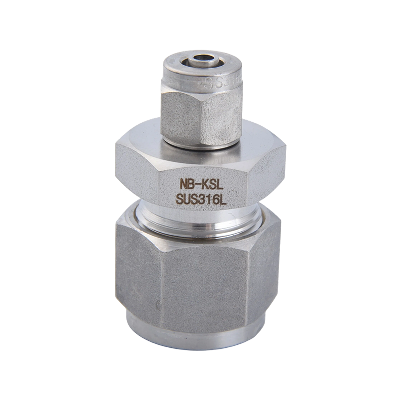 316L Stainless steel compression fitting reducer straight connector