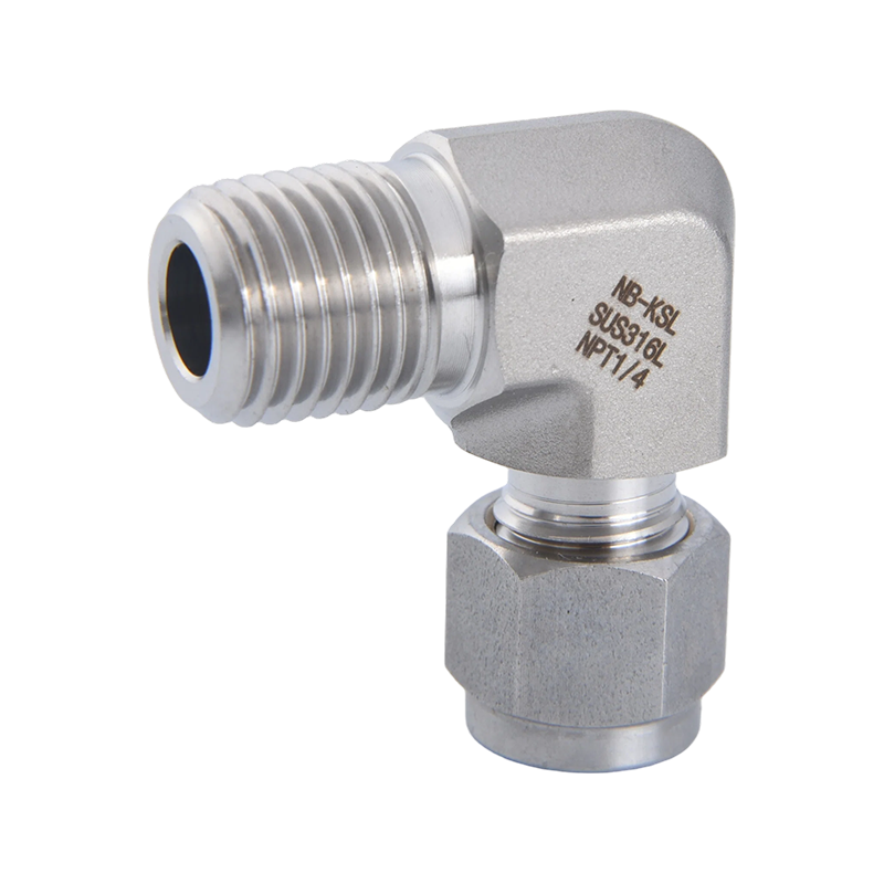 316L Stainless Steel Compression fitting external thread elbow
