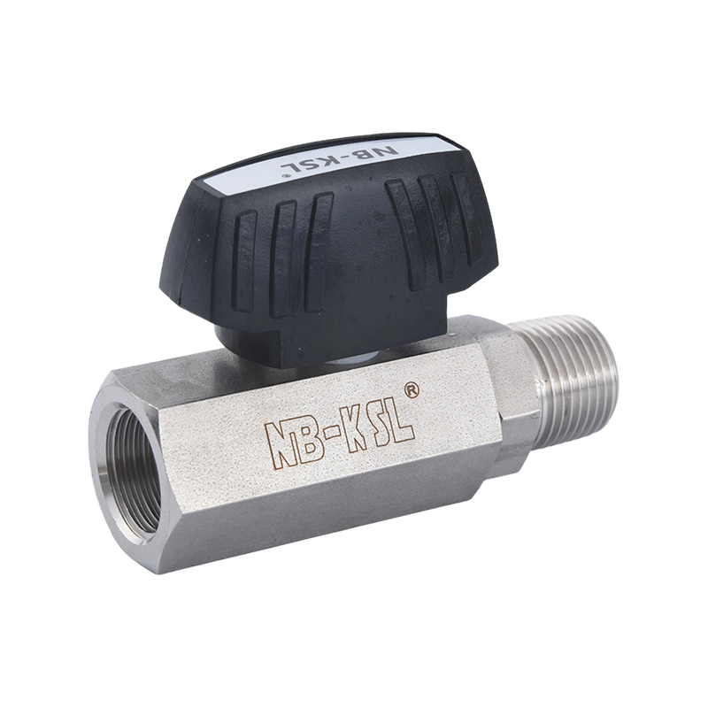 Internal thread to external thread ball valve