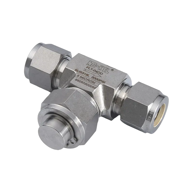 316L Stainless Steel T-Type Gas Filter with Removable Element