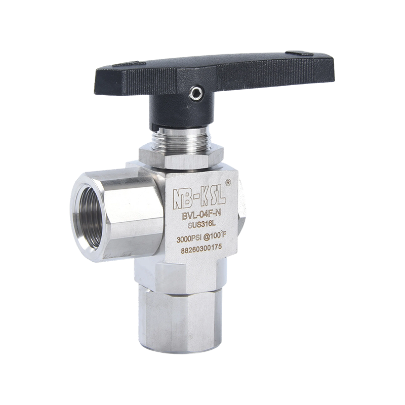Internal thread right angle ball valve