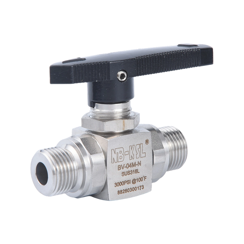 External thread straight ball valve