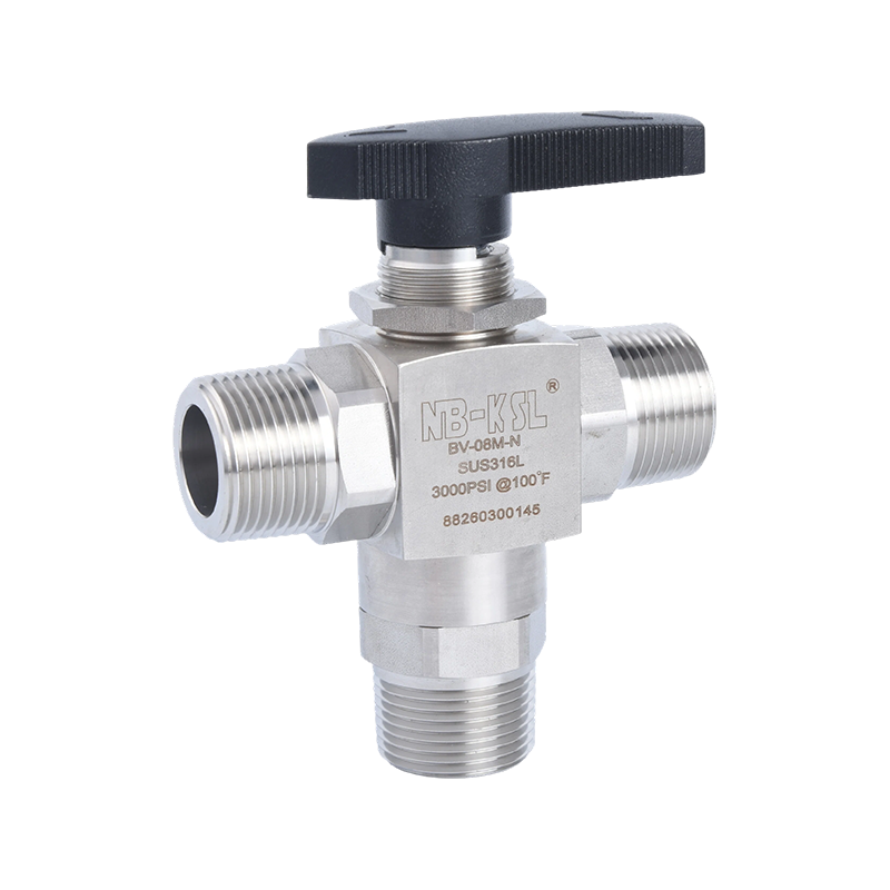 VCR External thread three-way ball valve