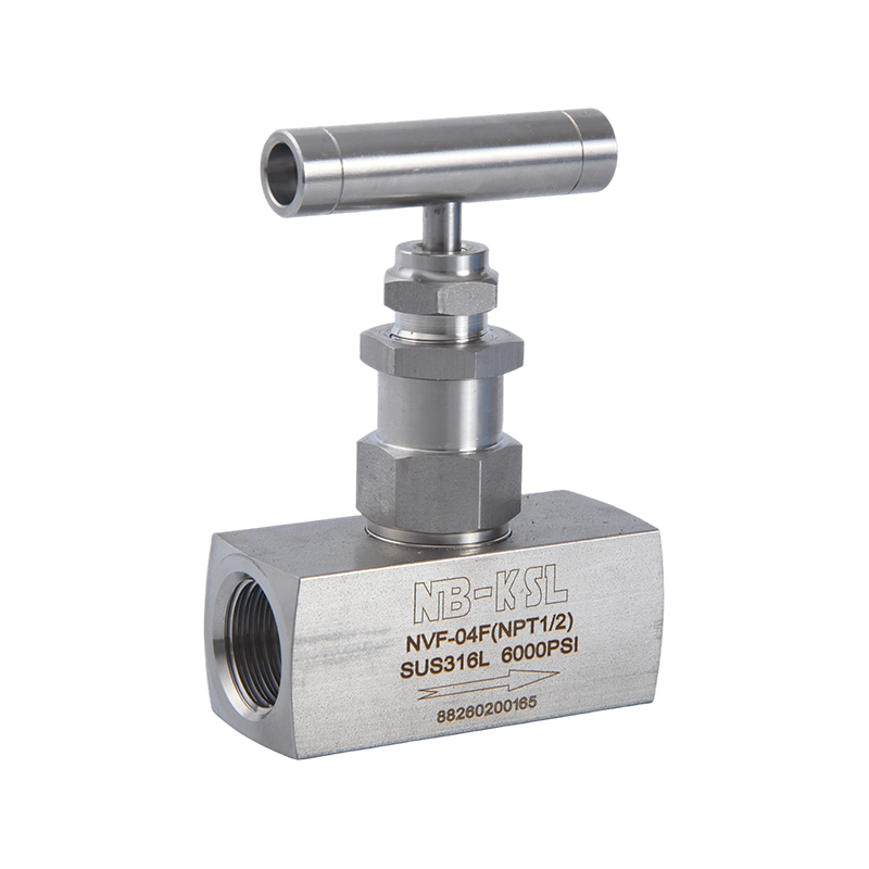 Internal thread needle valve