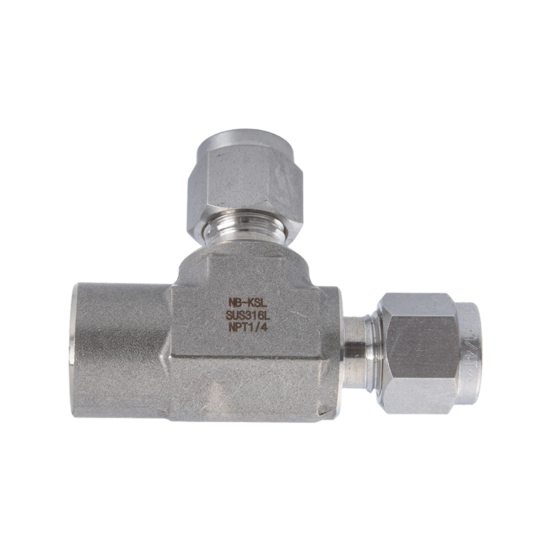 316L Stainless Steel Compression fitting internal thread side tee