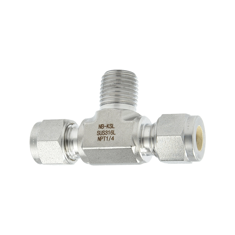 316L Stainless Steel Compression fitting external thread branch tee